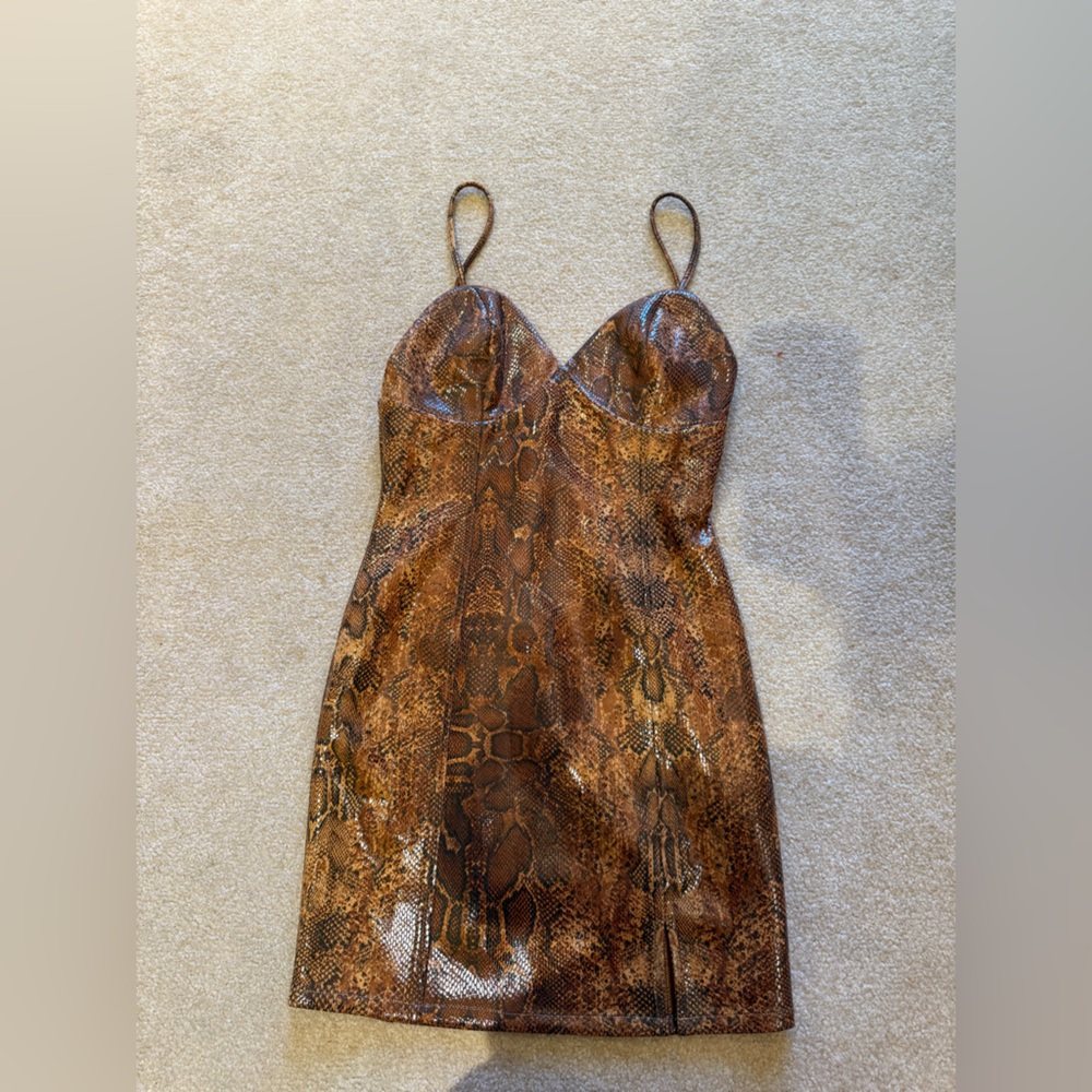 J.O.A Just One Answer Snake Skin Print Dress (XS) NWT